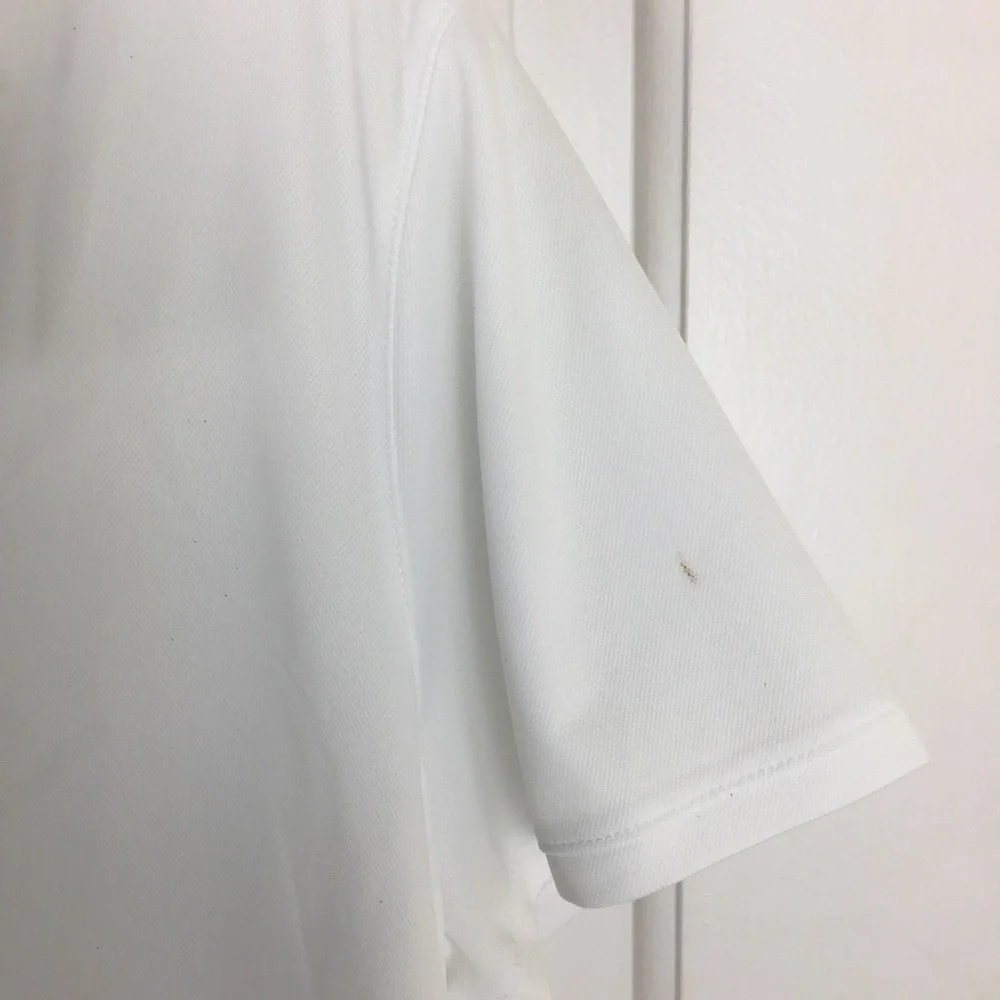 NIKE Dri-Fit Golf Polo Shirt XL White Short Sleeve